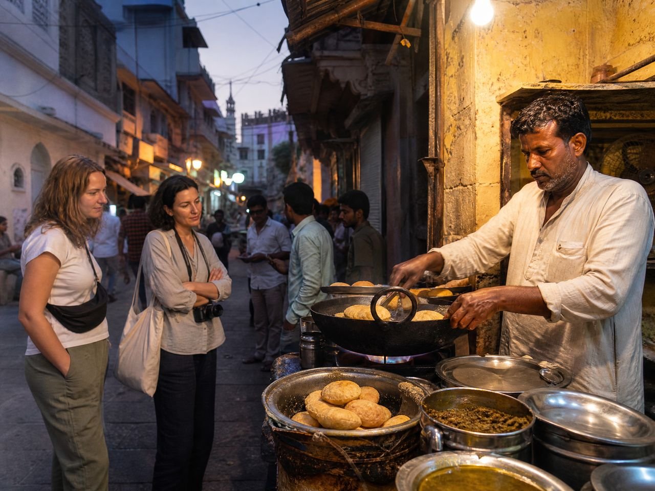 Indian food and culture street